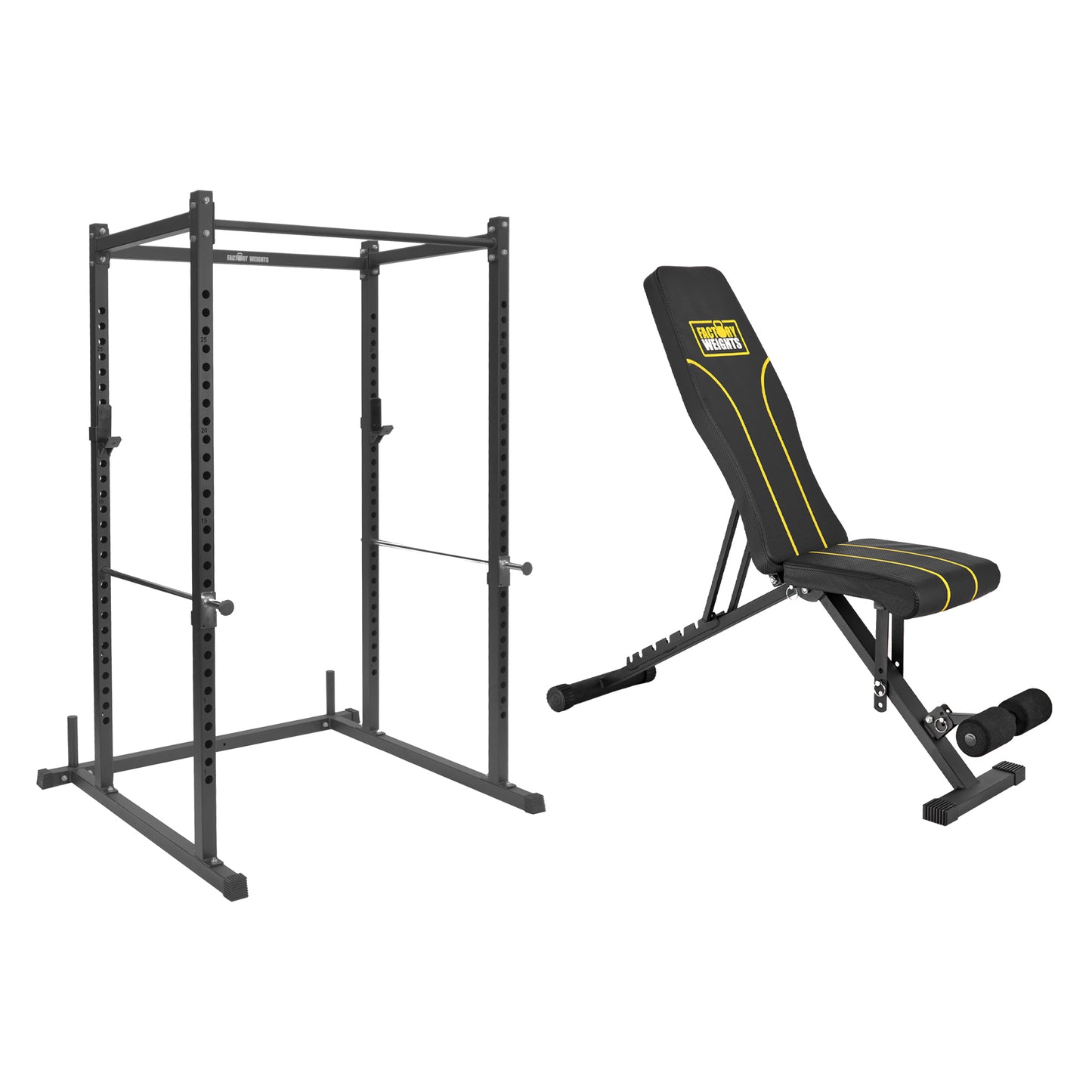 FW1 Power Rack Bundle Rubber Coated Plates No No FW1 Adjustable Bench