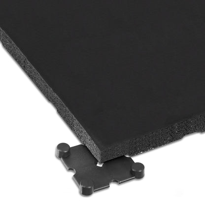 1m x 1m 30mm Black Immortal Gym Flooring Tiles 