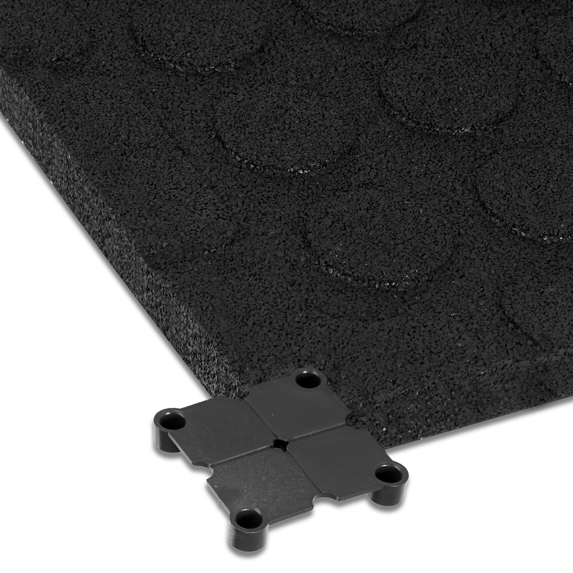 1m x 1m 30mm Black Immortal Gym Flooring Tiles 