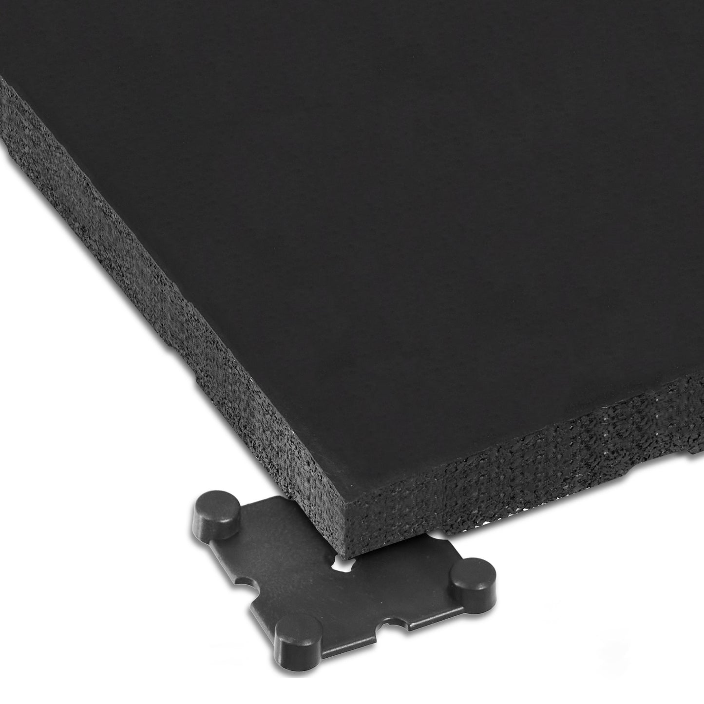 1m x 1m 40mm Black Immortal Gym Flooring Tiles 