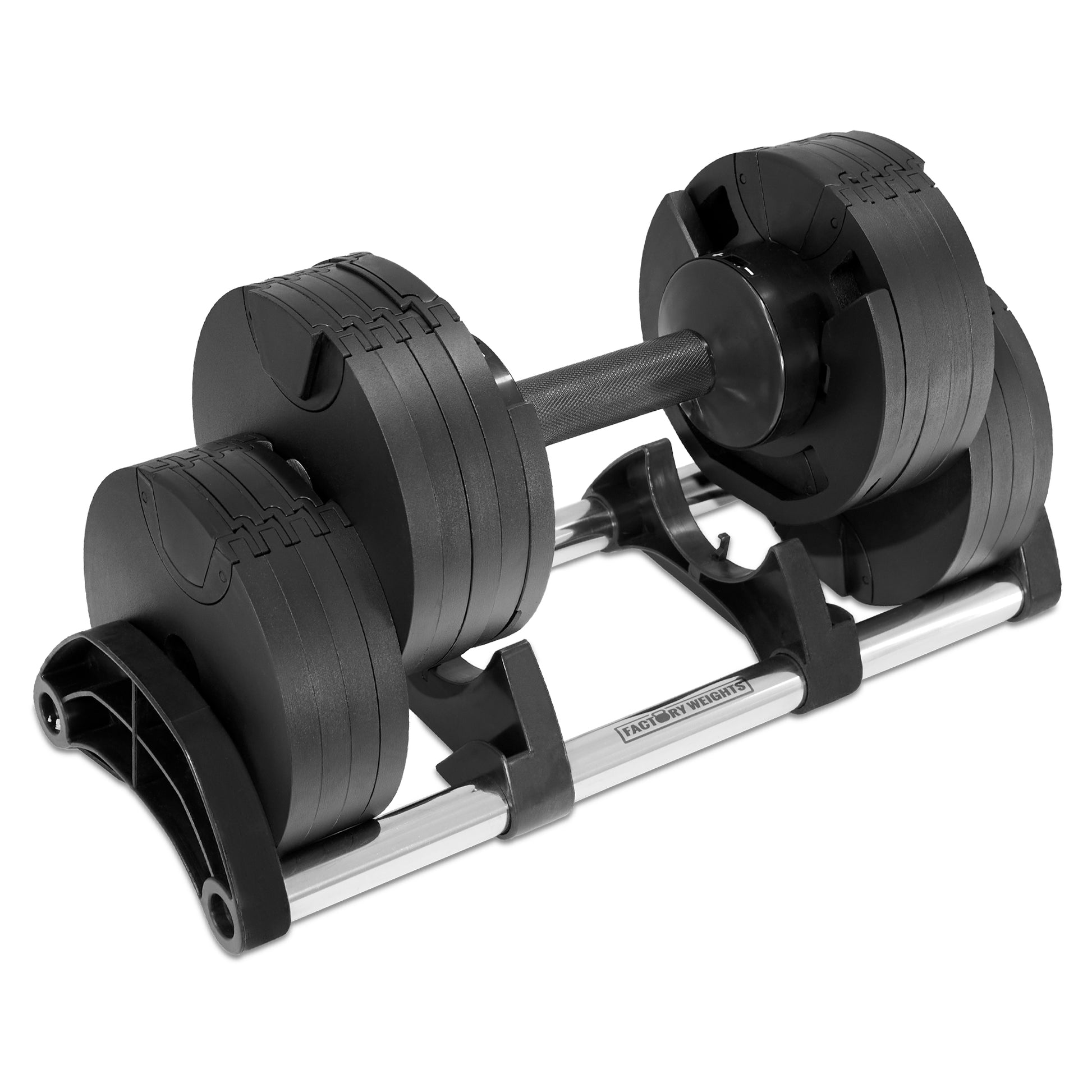 2x 32KG Adjustable Dumbbells Pair Solid Steel Togo