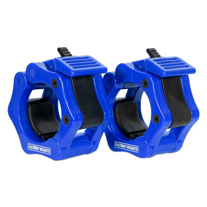 Barbell Collars Clips with Quick Lock Blue 