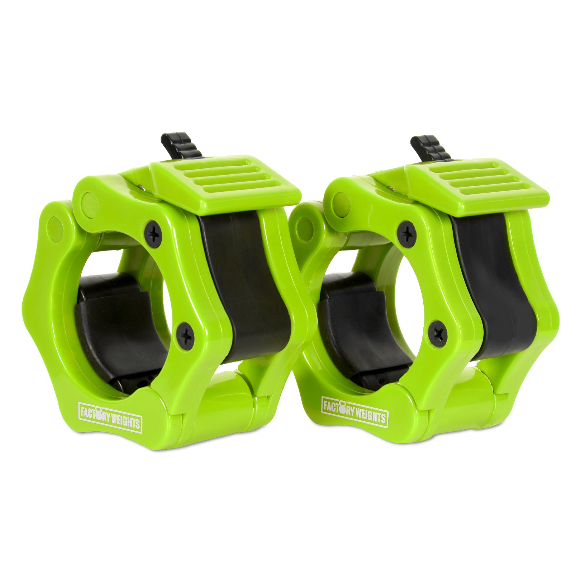Barbell Collars Clips with Quick Lock Green 