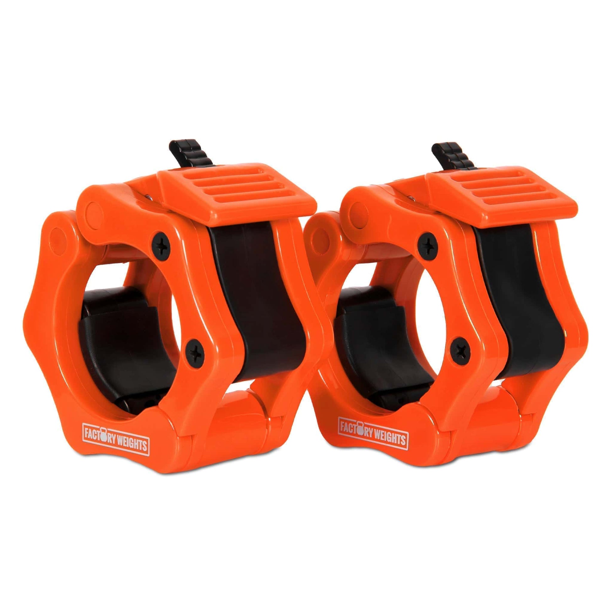 Barbell Collars Clips with Quick Lock Orange 