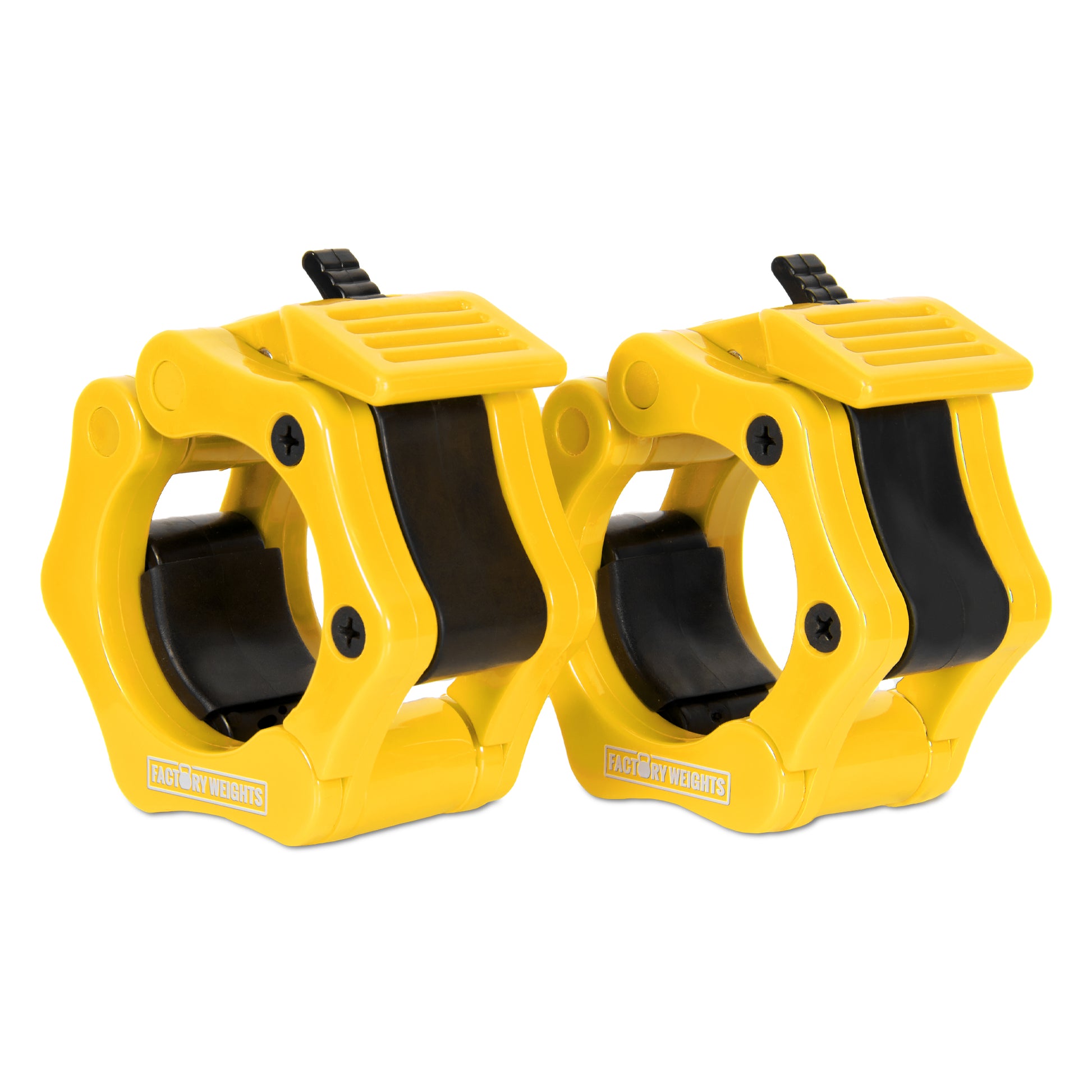 Barbell Collars Clips with Quick Lock Yellow 