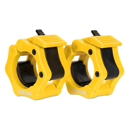 Barbell Collars Clips with Quick Lock Yellow 