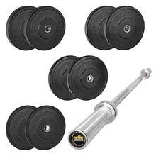 100kg Black Bumper Plate Set