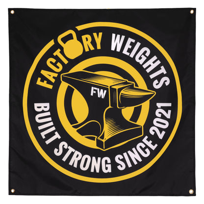 Factory Weights Gym Banner Flag