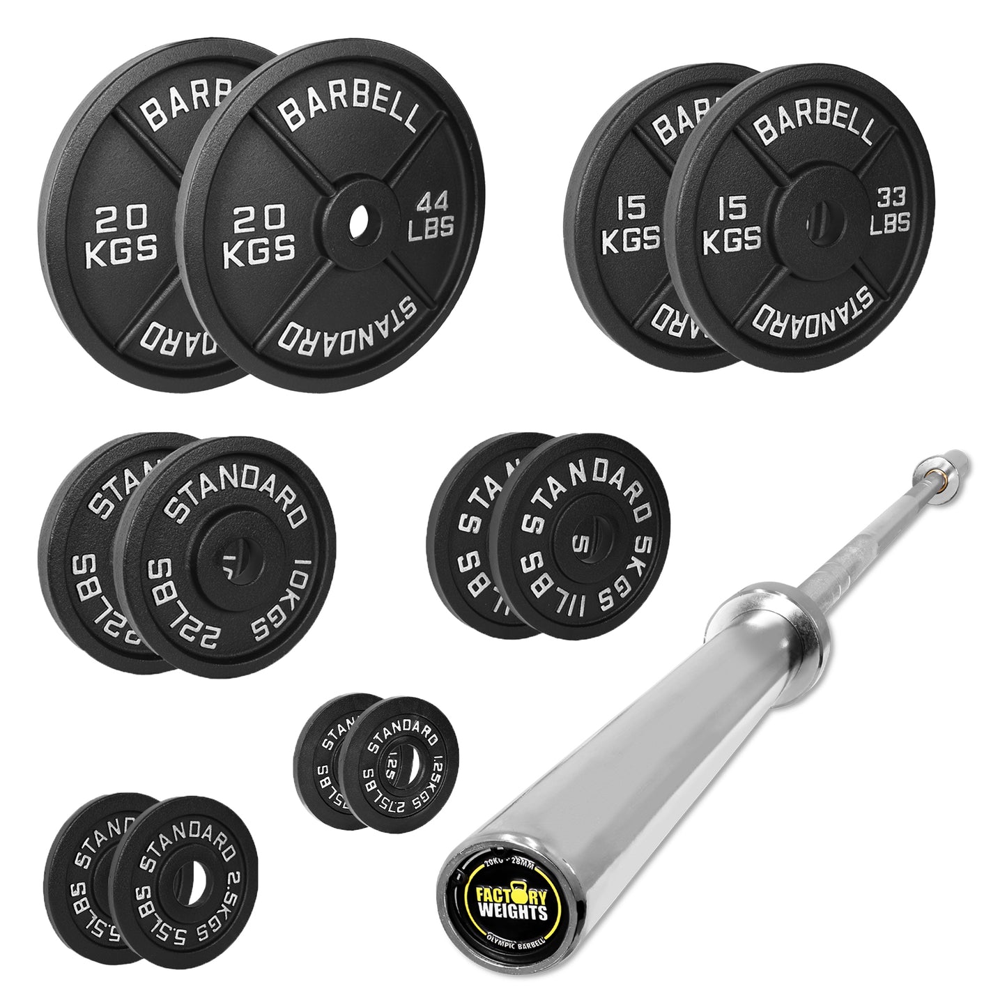 107.5kg Cast Iron Plate Set