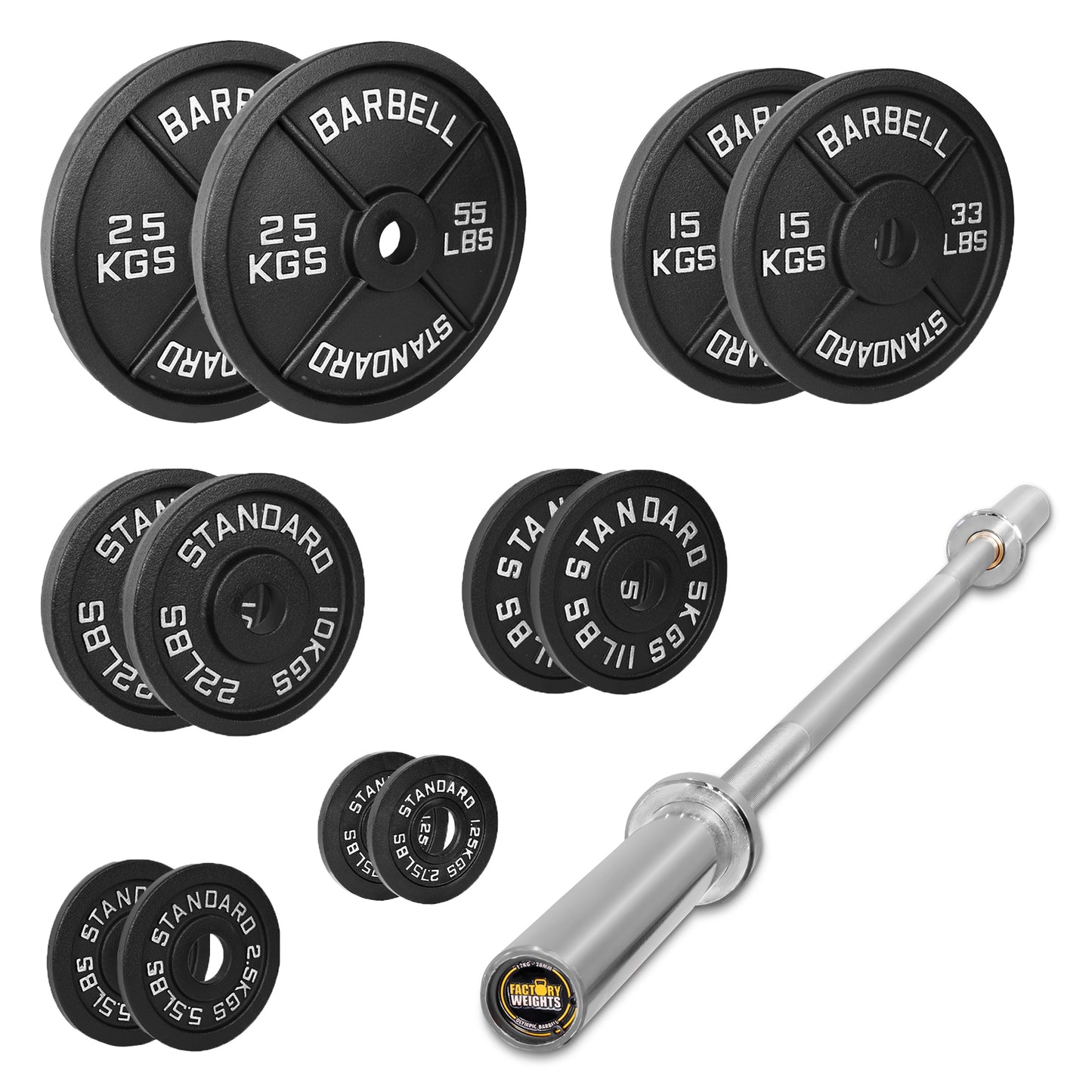 117.5kg Cast Iron Plate Set