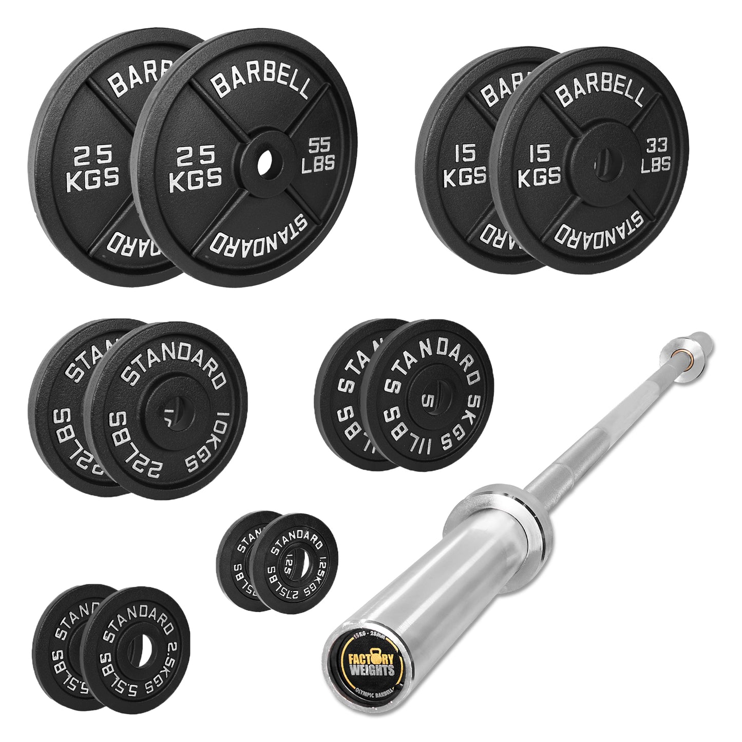 117.5kg Cast Iron Plate Set