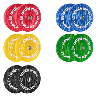 150kg Tiger Style Bumper Plate Set