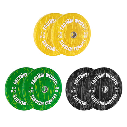 60kg Tiger Style Bumper Plate Set