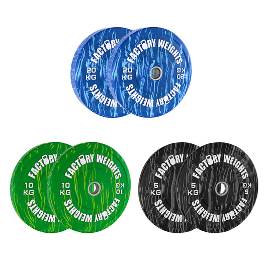 70kg Tiger Style Bumper Plate Set