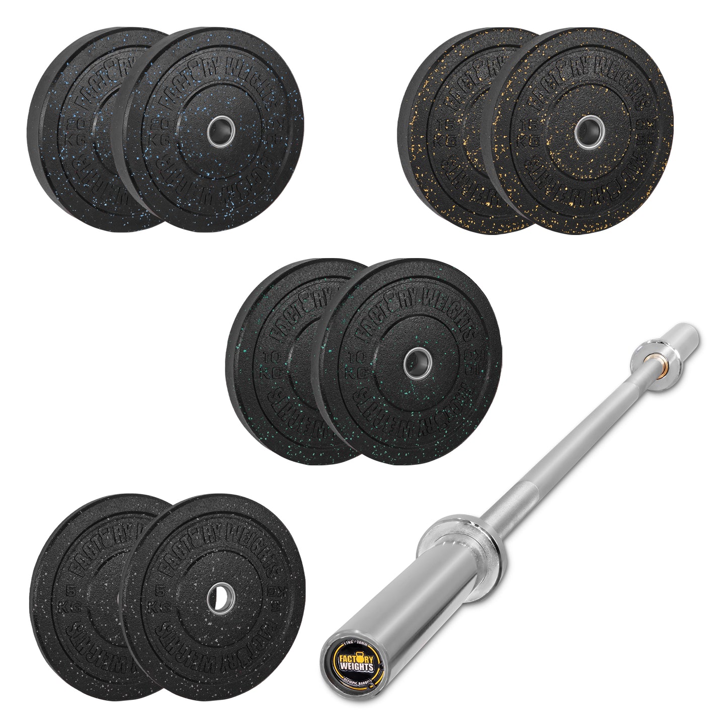 100kg Crumb Bumper Plate Set