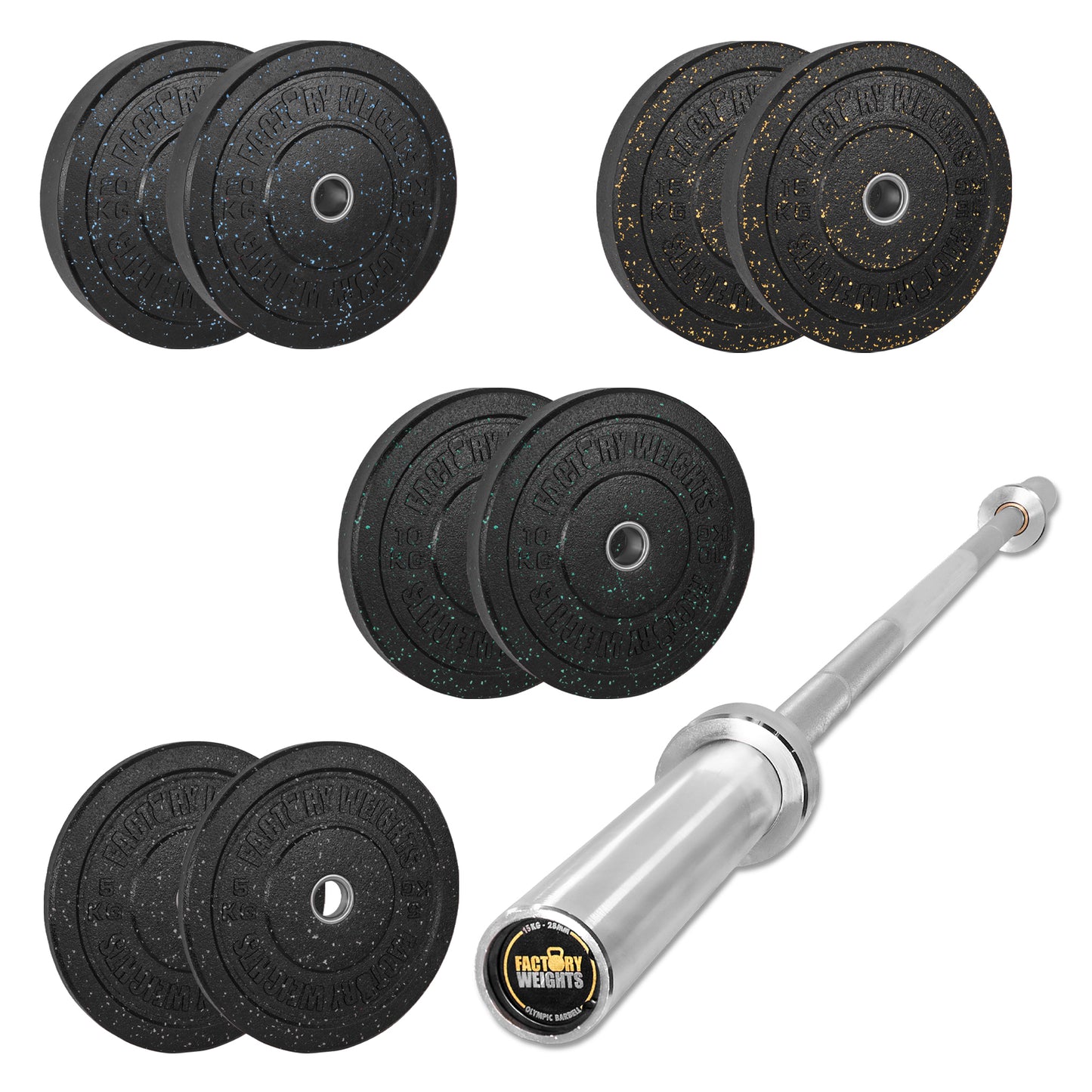 100kg Crumb Bumper Plate Set