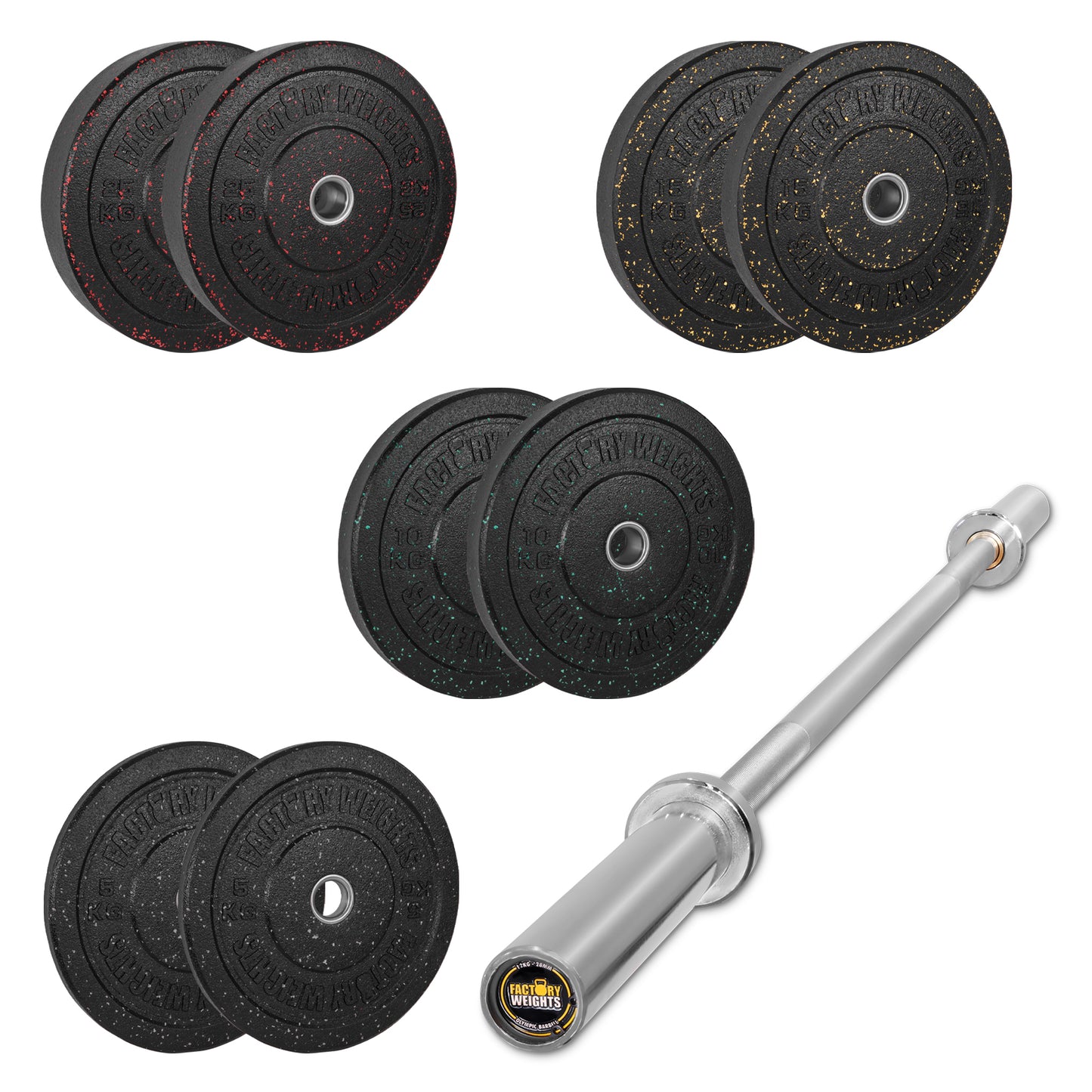 110kg Crumb Bumper Plate Set