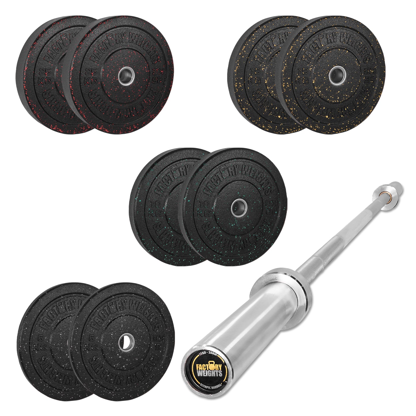 110kg Crumb Bumper Plate Set