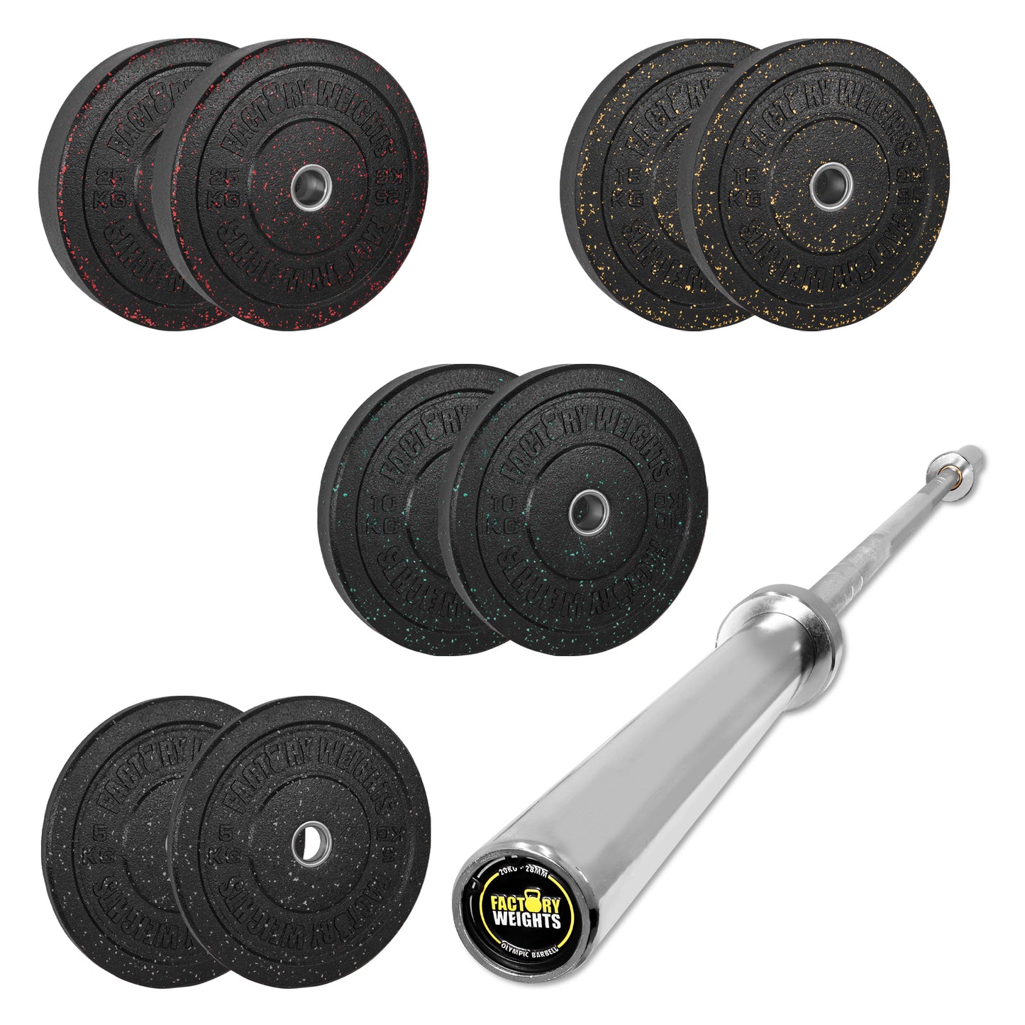 110kg Crumb Bumper Plate Set