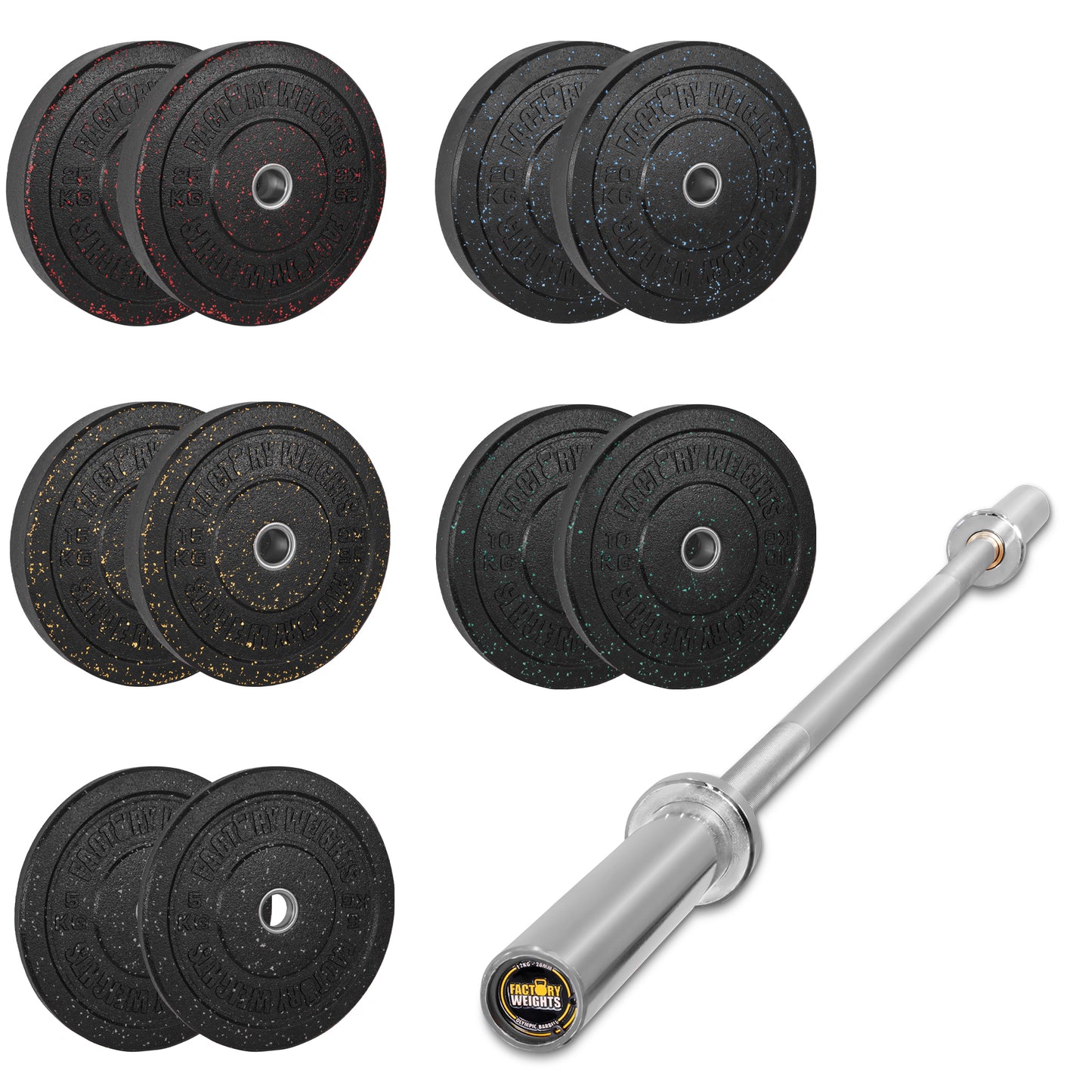 150kg Crumb Bumper Plate Set