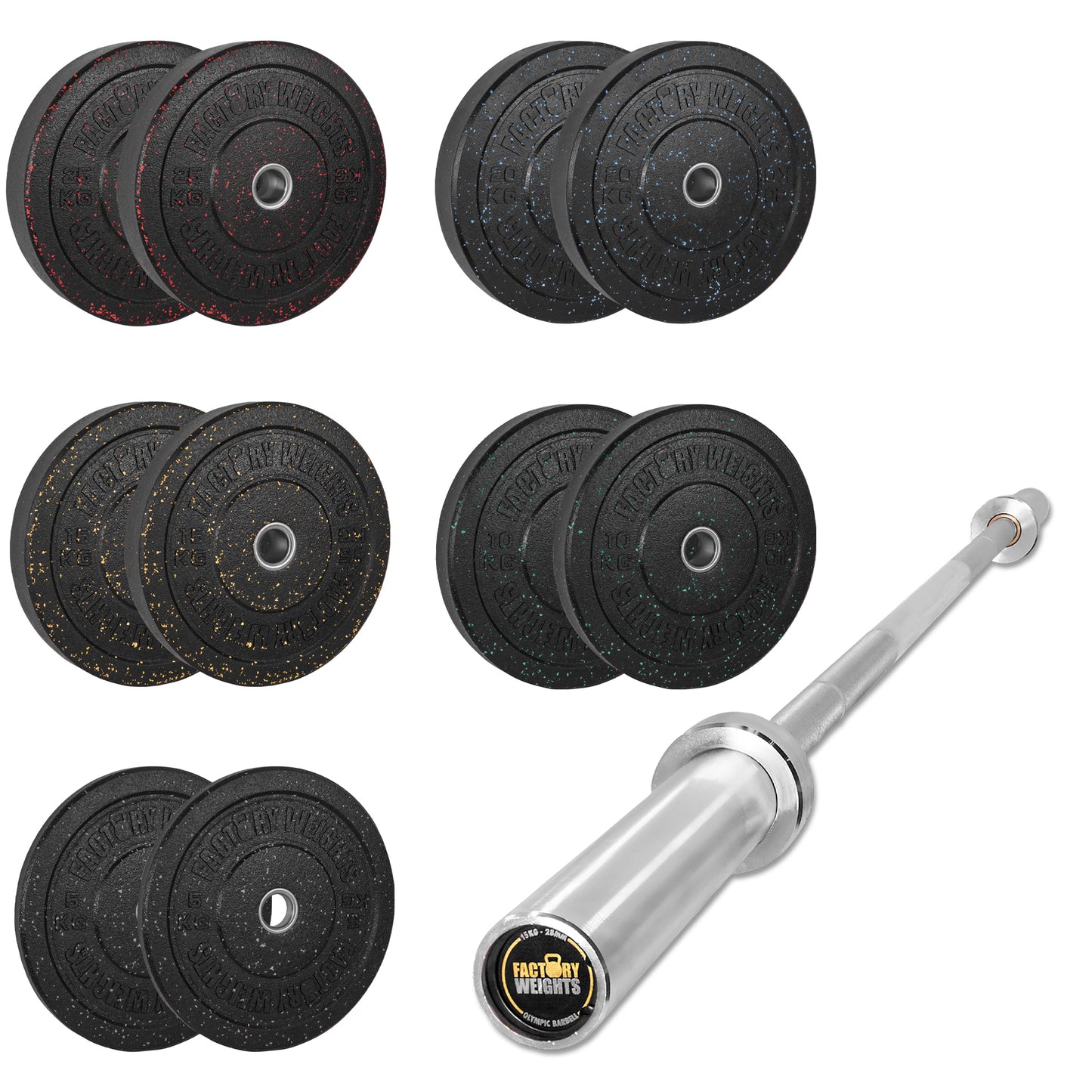 150kg Crumb Bumper Plate Set