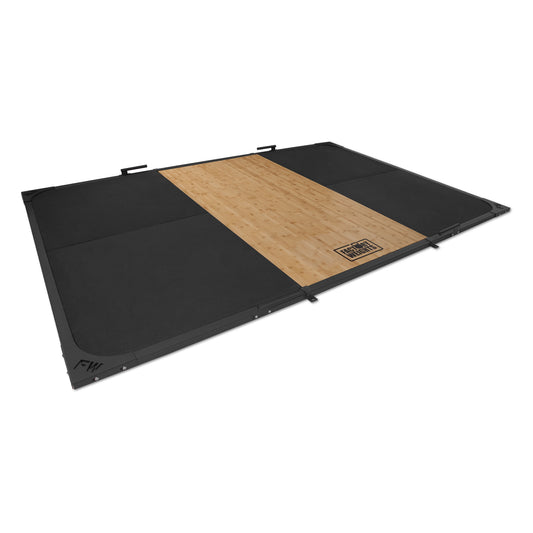 Factory Weights Lifting Platform Frame With Wooden Inlay and Rubber Mats 