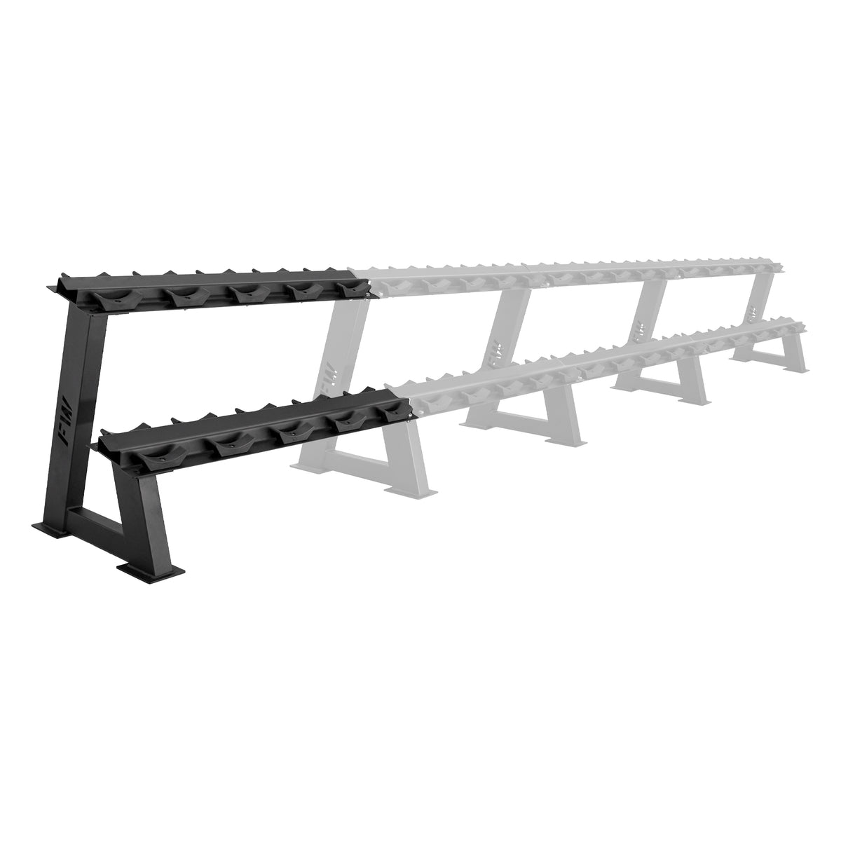Storage: 2-Tier Commercial Dumbbell Rack | Factory Weights