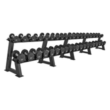 2-Tier Commercial Dumbbell Rack 20 Pair Rack (Loaded) 