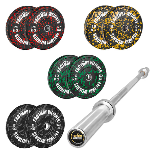 110kg Fleck Bumper Plate Set