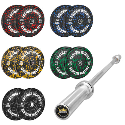 150kg Fleck Bumper Plate Set