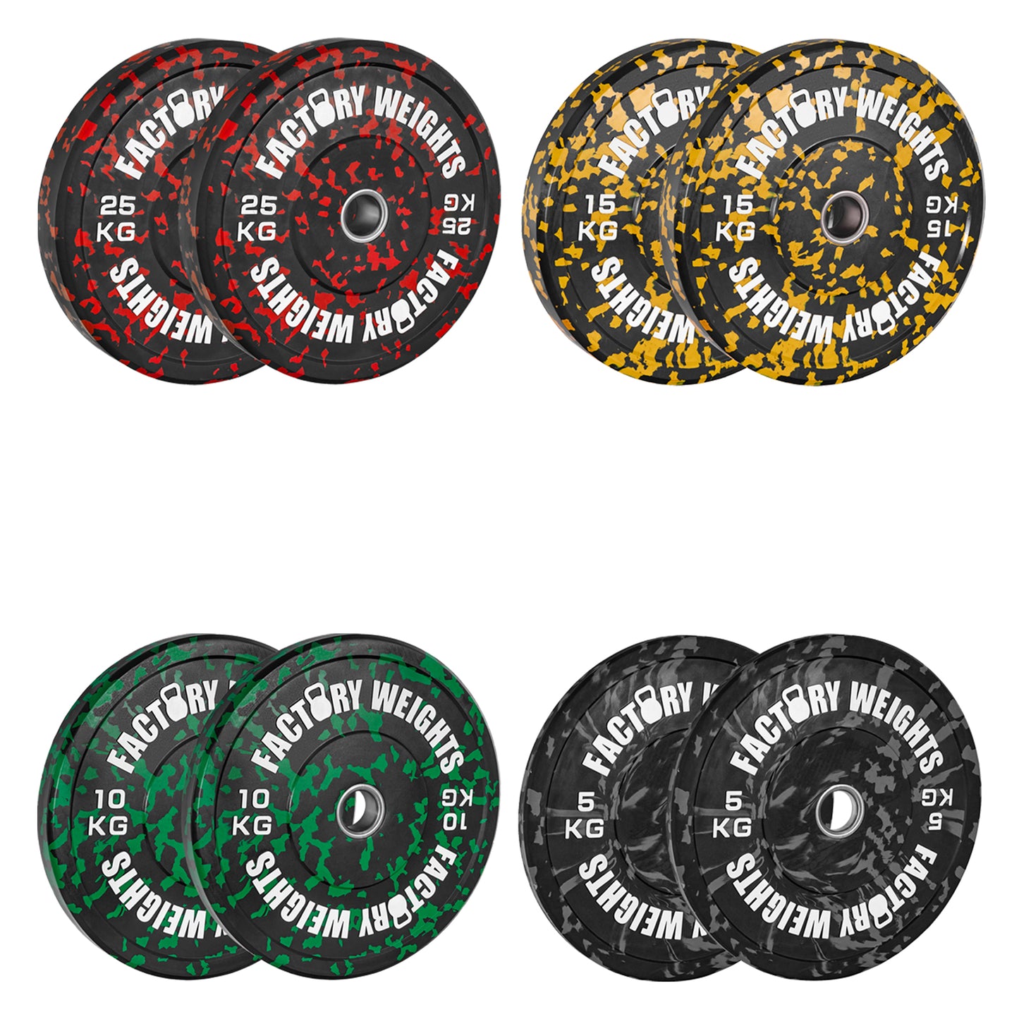 110kg Fleck Bumper Plate Set