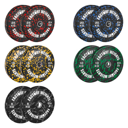 150kg Fleck Bumper Plate Set