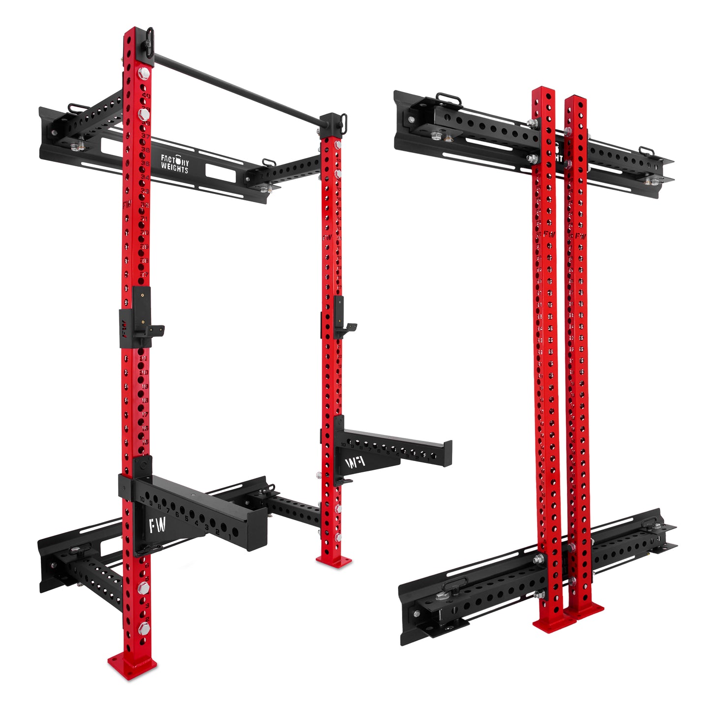 Regular Folding Wall Rack Red Spotter Arms 
