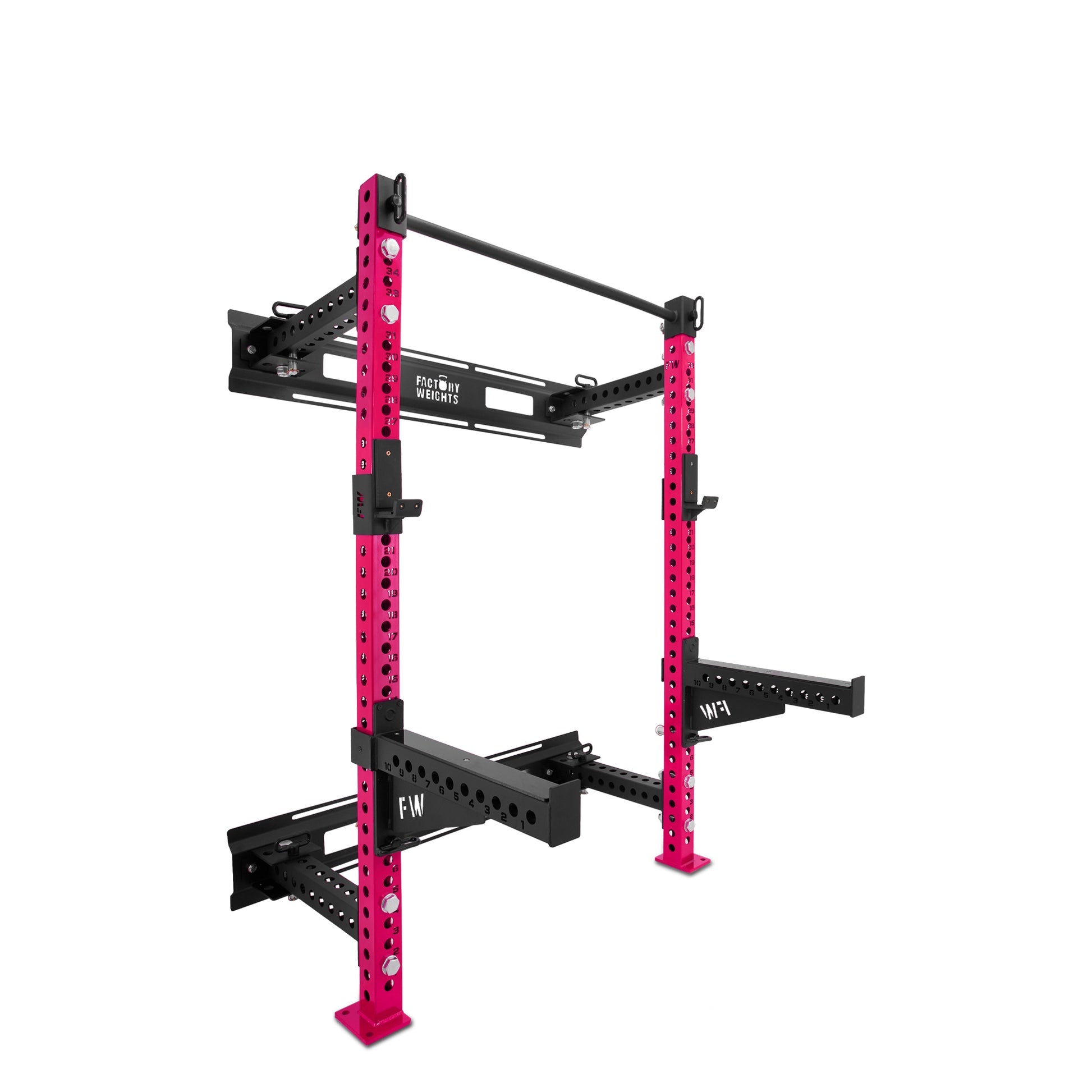 Short Folding Wall Rack Pink Spotter Arms 