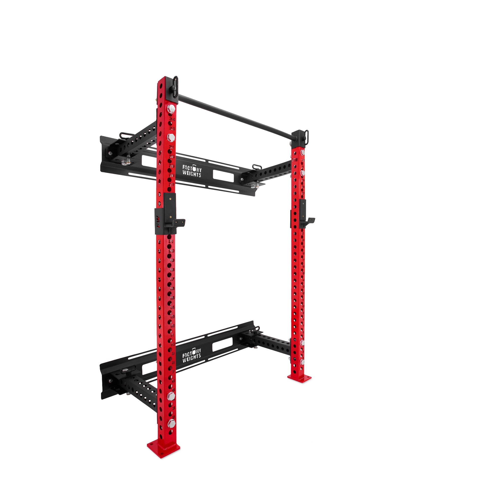 Short Folding Wall Rack Red No 