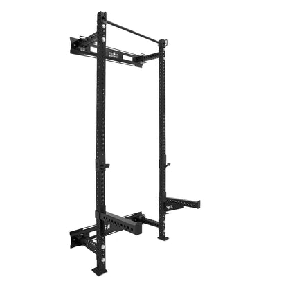 Tall Folding Wall Rack Black Spotter Arms 
