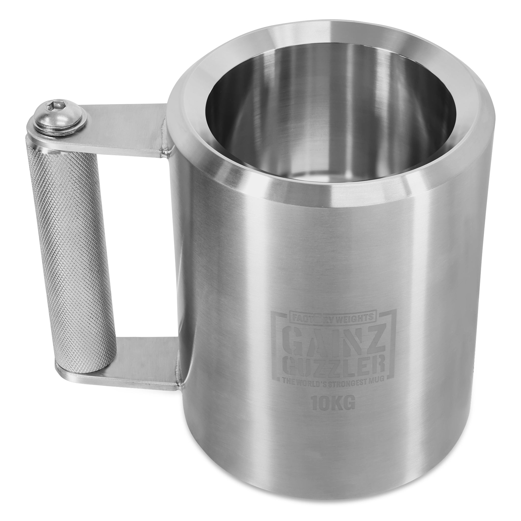 The Gainz Guzzler - 10kg Solid Steel Mug | Factory Weights