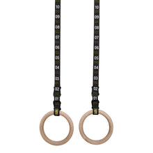 Wooden Gymnastic Rings With Quick-Adjust Straps