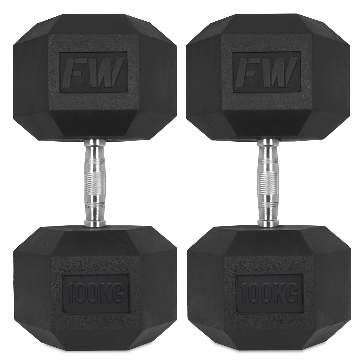 Rubber Hex Dumbbells Pair