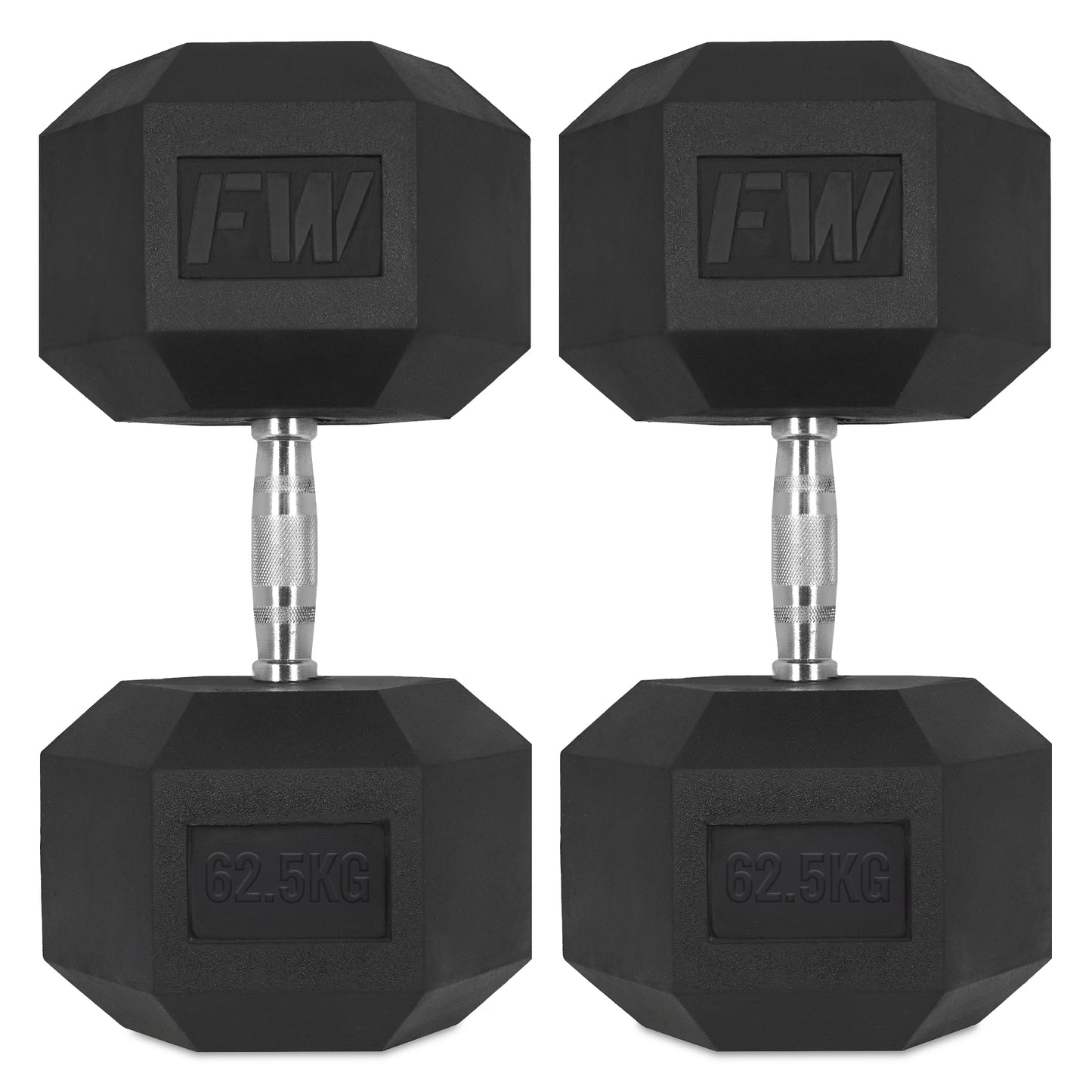 Rubber Hex Dumbbells Pair