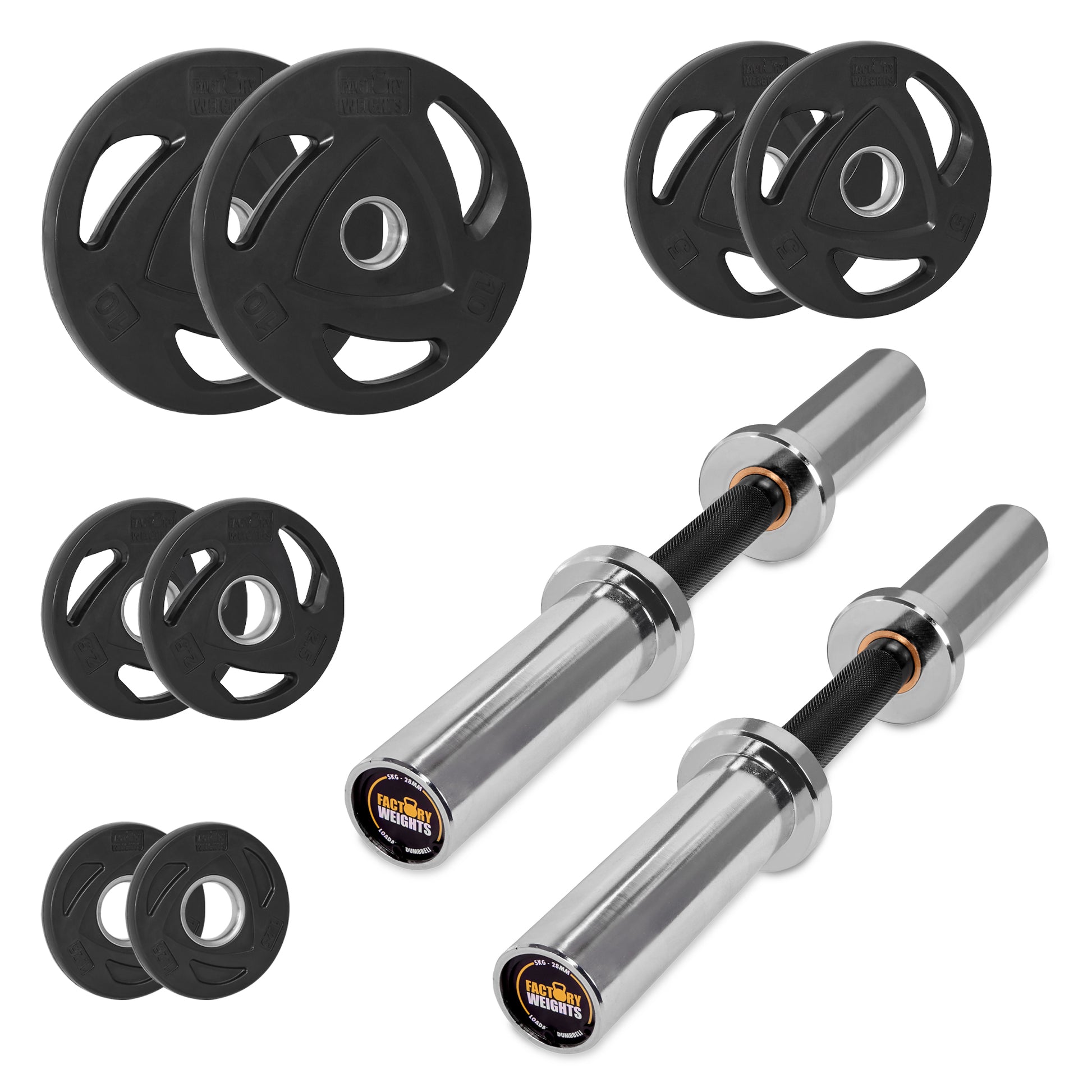 Loadable Dumbbells 37.5kg Plate Set 