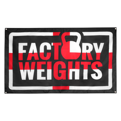 Factory Weights Gym Banner Flag