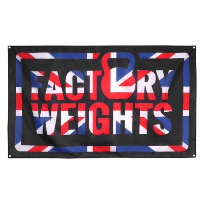 Factory Weights Gym Banner Flag