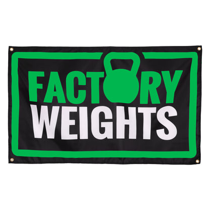 Factory Weights Gym Banner Flag