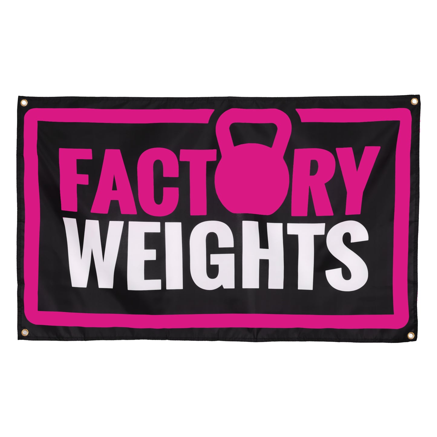 Factory Weights Gym Banner Flag