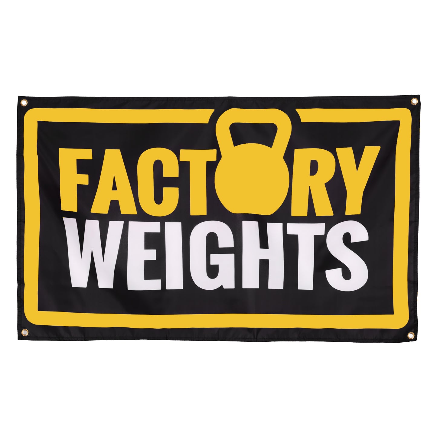 Factory Weights Gym Banner Flag