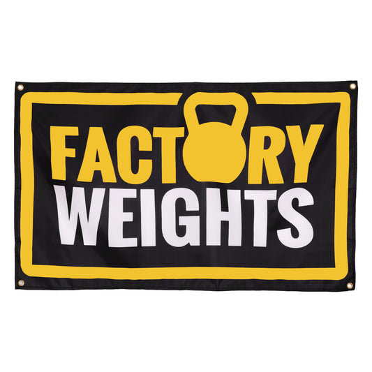 Factory Weights Gym Banner Flag