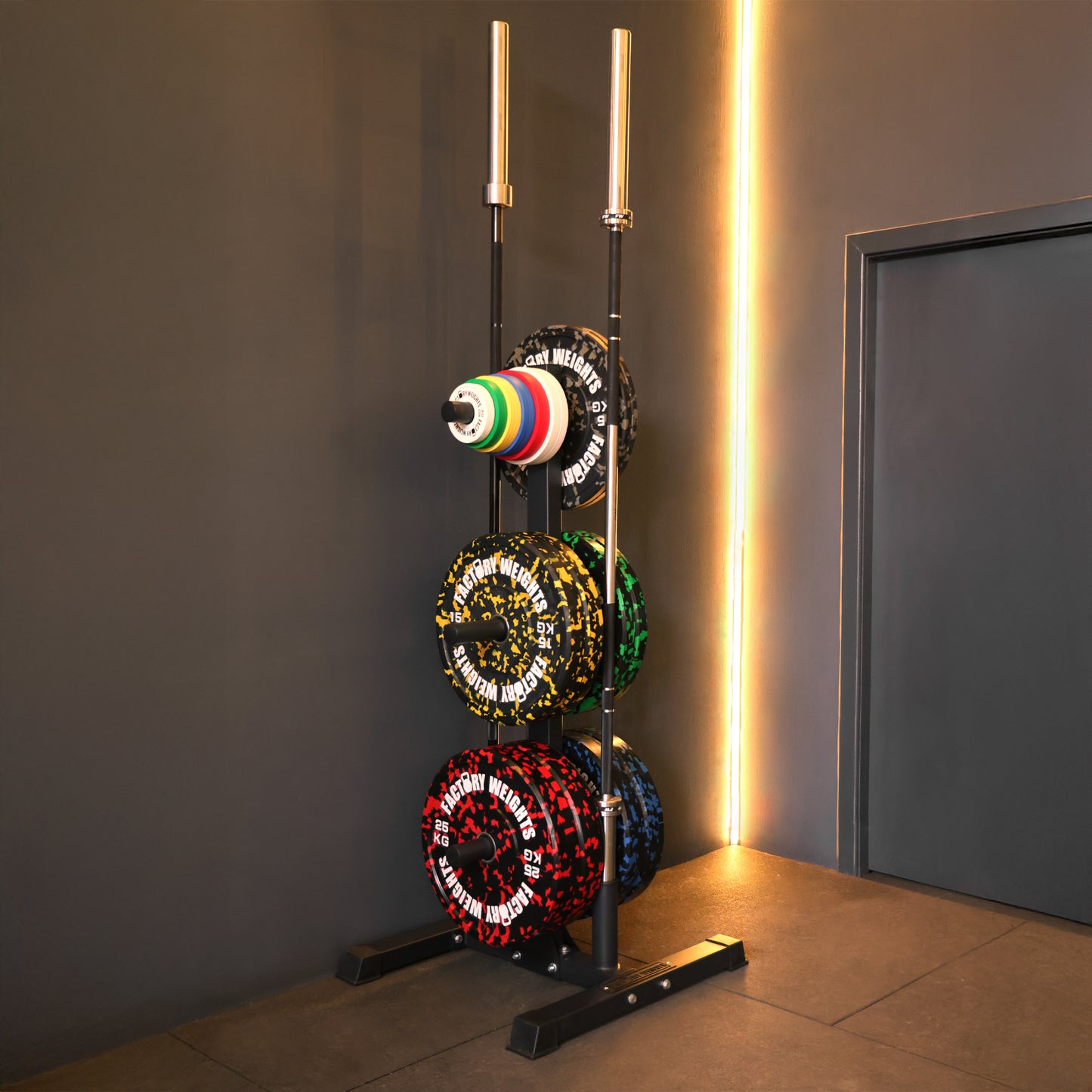 Olympic Weight Storage Tree with Barbell Storage