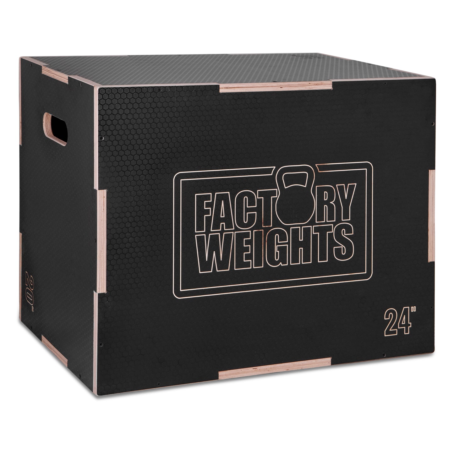 Pro Wooden Plyo Jump Box Black Non-Slip Surface 