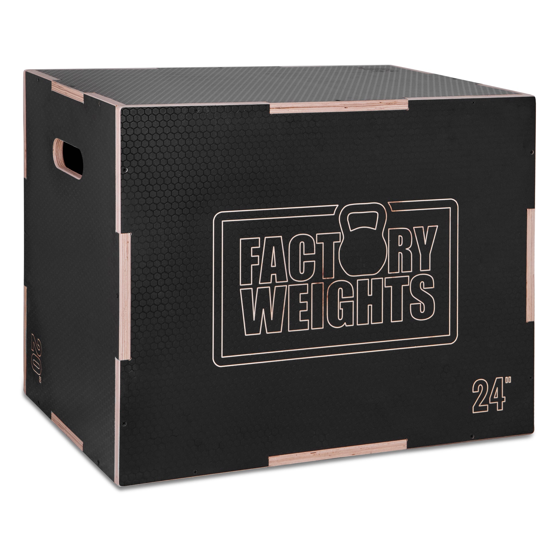 Pro Wooden Plyo Jump Box Black Non-Slip Surface 